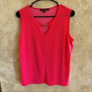 Jones New York Polka Dot Top Large